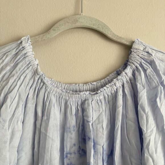 Seven Islands Elastic Off The Shoulder Long Sleeve Flare Arm Elastic Waist Dress - Picture 2 of 7